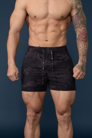 Young LA 101 Bodybuilding Short Shorts Black Canada | GRQX-39480