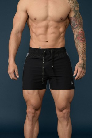 Young LA 101 Bodybuilding Short Shorts Black Canada | HINA-03295