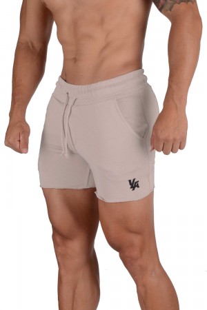 Young LA 102 Bodybuilding French Terry Shorts Beige Canada | XJKB-30578