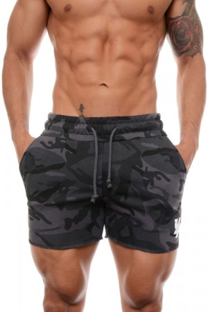 Young LA 102 Bodybuilding French Terry Shorts Camo Canada | ZBOU-46259