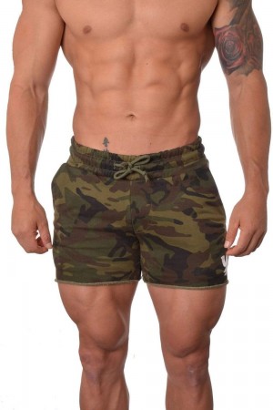 Young LA 102 Bodybuilding French Terry Shorts Camo Canada | SXDE-60498