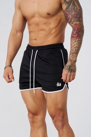 Young LA 1037 - Mesh Bodybuilding Shorts Black Canada | IXVQ-90482