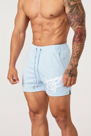 Young LA 104 Legacy Shorts Light Blue Canada | IWHT-76091