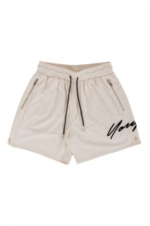 Young LA 115 Signature Shorts Beige Canada | IKLG-02918