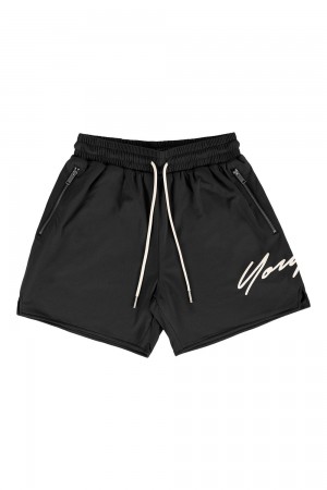 Young LA 115 Signature Shorts Black Canada | OKSJ-49612