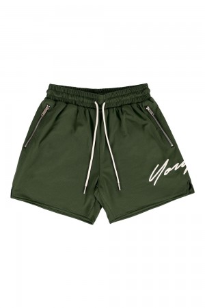 Young LA 115 Signature Shorts Olive Canada | QFHR-14635