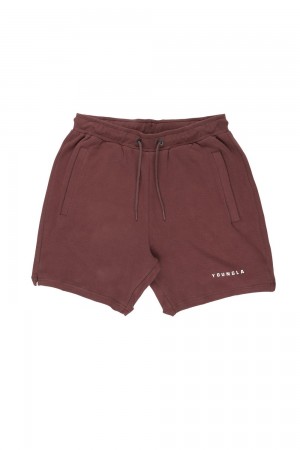 Young LA 118 The Perfect Shorts Burgundy Canada | WGUA-61835