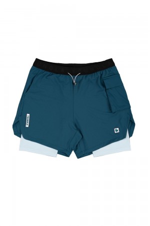 Young LA 121 Performance Line Compression Shorts Teal Canada | RSJH-19587