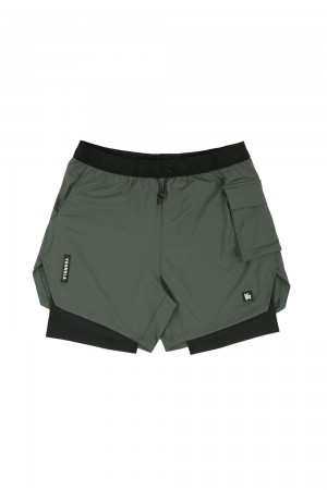 Young LA 121 Performance Line Compression Shorts Olive Canada | GCQO-94306