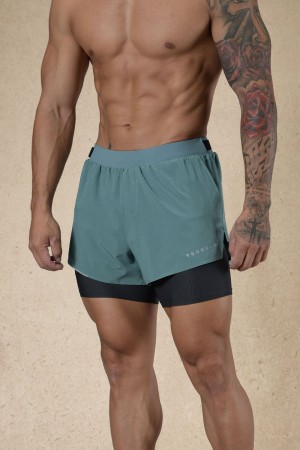 Young LA 124 - 6am Compression Shorts Aqua Canada | KCIQ-94128