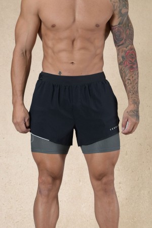 Young LA 124 - 6am Compression Shorts Black Canada | CWTE-26489