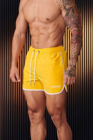 Young LA 125 - Olympic Shorts Yellow Canada | PXOR-81247