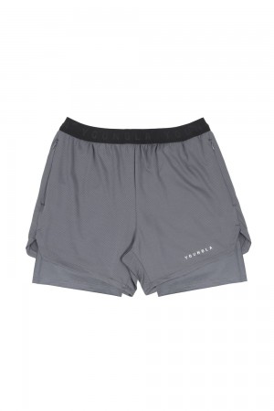 Young LA 129 Trilogy Compression Shorts Grey Canada | WRNU-56012