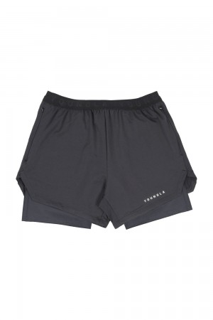 Young LA 129 Trilogy Compression Shorts Dark Grey Canada | XSEL-05648