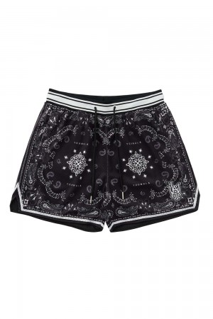 Young LA 132 Infamous Bandana Shorts Black Canada | TWAU-60214