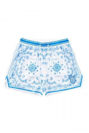 Young LA 132 Infamous Bandana Shorts Blue Canada | UZKC-45921