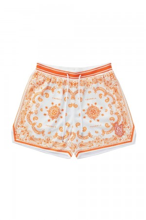 Young LA 132 Infamous Bandana Shorts Orange Canada | YNED-01296