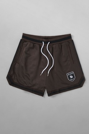 Young LA 133 Home Plate Shorts Dark Brown Canada | WSUP-30714