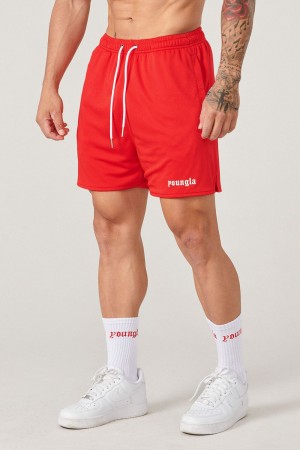 Young LA 134 Game-Time Shorts & Socks Set Red Canada | ICLG-90456