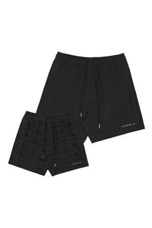 Young LA 136 - Reveal Swim Shorts Black Canada | LOEP-31829