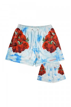 Young LA 141 The Block Party Shorts Blue Red Canada | RBSN-05718