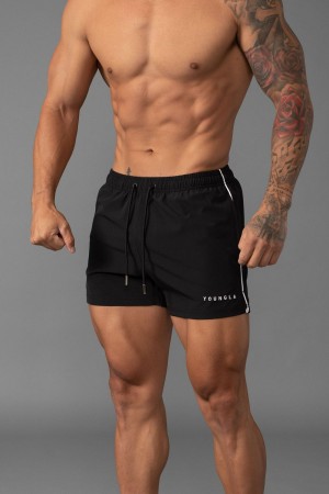 Young LA 143 Short Short Swim Shorts Black Canada | RILX-82613