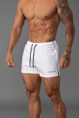 Young LA 143 Short Short Swim Shorts White Canada | NYXE-37082