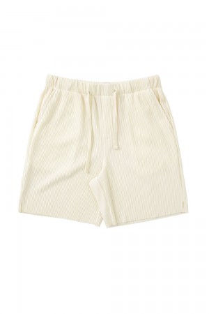 Young LA 148 Pleated Festival Shorts Cream Canada | KFSI-78045