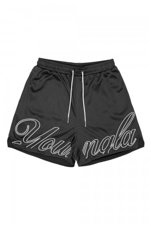 Young LA 155 Championship Shorts Black Canada | FWLC-27193