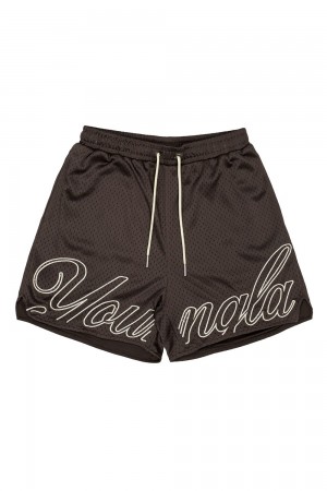 Young LA 155 Championship Shorts Brown Canada | ZDYJ-69104