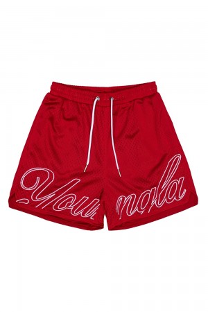 Young LA 155 Championship Shorts Red Canada | KPHG-67145