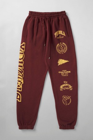 Young LA 204 - Immortal Killer Joggers Burgundy Canada | YRDC-26174