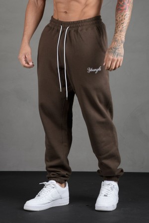 Young LA 211 For Him Joggers Dark Brown Canada | JOZS-26048