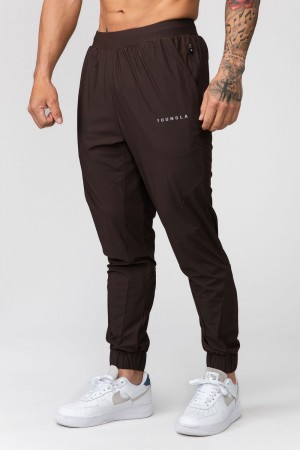 Young LA 237 Nylon Training Joggers Brown Canada | JLDT-52760