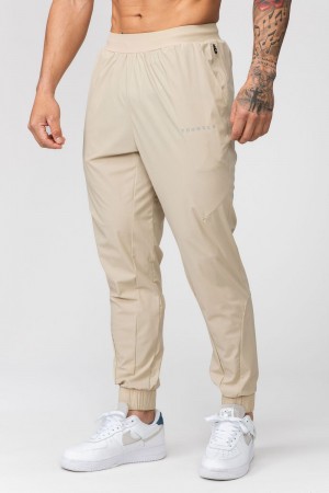 Young LA 237 Nylon Training Joggers Cream Canada | QUPW-64859