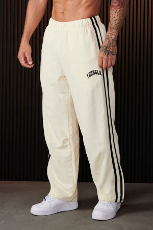 Young LA 249 - Flagship Track Pants Cream Canada | ZOKJ-27803