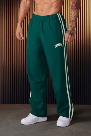 Young LA 249 - Flagship Track Pants Green Canada | PVIC-70621