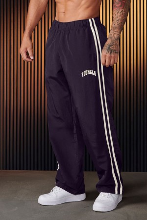 Young LA 249 - Flagship Track Pants Navy Canada | UQPD-59634