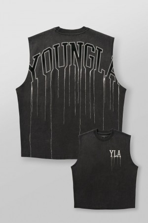 Young LA 3031 - Drip Muscle Tanks Black Canada | VEBN-82513