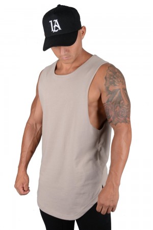 Young LA 308 Muscle Tanks Beige Canada | HJTL-43587