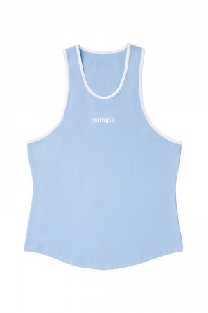 Young LA 319 - Pristine Tank Tops Blue Canada | ICJK-14267