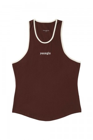 Young LA 319 - Pristine Tank Tops Dark Brown Canada | CLWR-95164