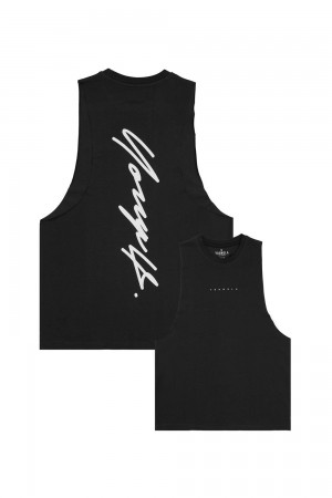 Young LA 323 Autograph Delt Tanks Black Canada | ATVU-83247