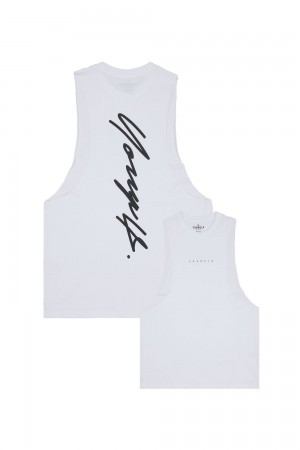 Young LA 323 Autograph Delt Tanks White Canada | GFPR-85697