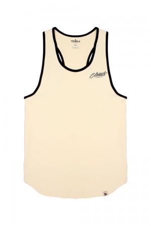 Young LA 324 Classics Stringer Tank Cream Canada | FKTG-63417