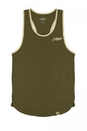 Young LA 324 Classics Stringer Tank Olive Canada | AJFZ-41750