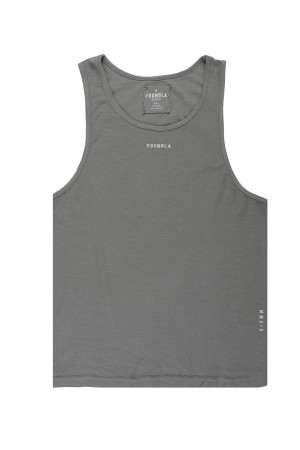 Young LA 325 Marine Slub Tanks Grey Canada | SUYV-43178