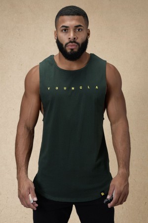 Young LA 332 Infinity Muscle Tanks Green Canada | RYUE-95130