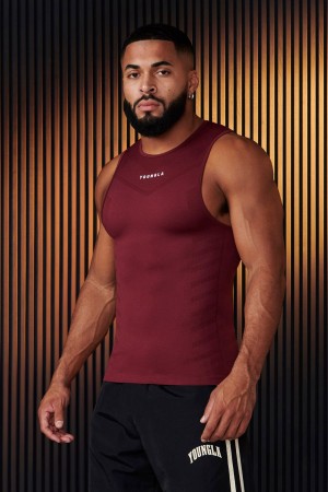 Young LA 343 - Supervillain Compression Tanks Burgundy Canada | ZHVG-96572