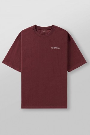 Young LA 4017 - Minimal Tees Burgundy Canada | NTWE-82946